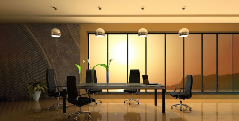 Lighting in office decoration